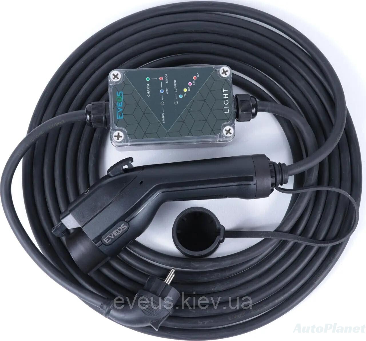 ЗАРЯДКА ДЛЯ ЭЛЕКТРОМОБИЛЯ EVEUS M16 LIGHT TYPE 1 (J1772) 3.7 КВТ - фото 1